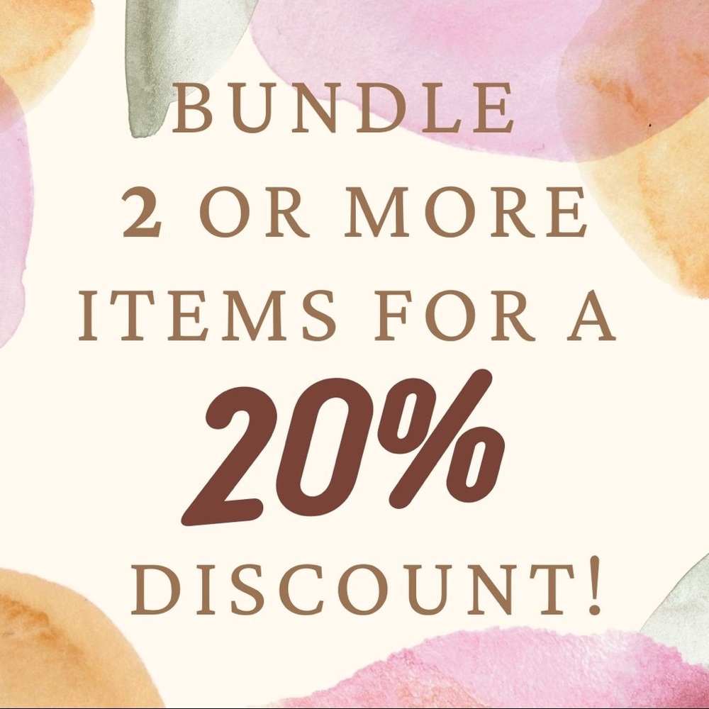 Bundle 2+ closet items and get a 20% discount!